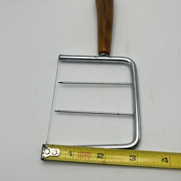 Vintage Wire Cheese Slicer Stainless Steel Bakelite Handle Charcuterie Board EUC - Picture 5 of 16